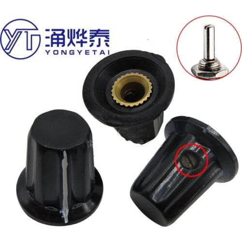 YYT 5PCS Knob K17-01 Bakelite potentiometer switch knob cap inner hole 4mm mostly used for WXD3-13 potentiometer