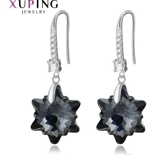 Xuping Jewelry Snowflake Shape Crystal Earring for Ladies Romantic Family Party Gift 20220