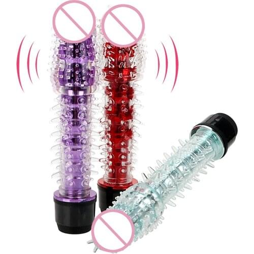 IKOKY Female Masturbator G-spot Vibrator Jelly Dildo Penis Vibrator Sex Toys For Women G-spot Massager Clitoris Stimulator