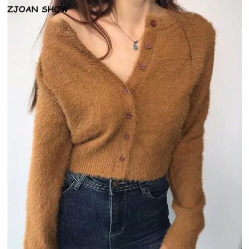 ZJOAN SHOW Women's Fluffy Cardigans