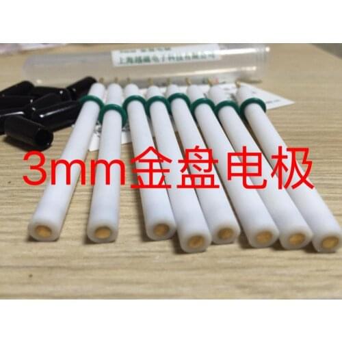 The gold electrode gold electrode electrochemical electrode PTFE set of 1mm, 2mm, 3mm, 4mm, 5mm
