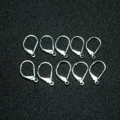 50 PCS Wholesale Lot Silver platede Findings Silver Earring Pinch Hooks Earwire For Crystal Pearl DIY Material Accessories