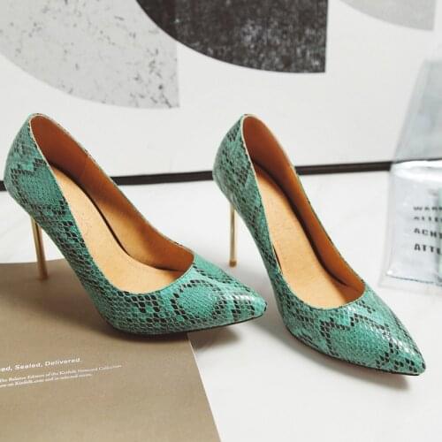 Autuspin Fashion Womens Heels Leopard Design Pumps Women Casual Shoes Leisure Pink Stiletto Sexy Mature Lady Party High Heel