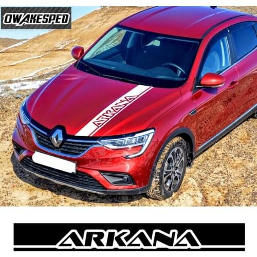 Car Styling Bonnet Stripes Engine Cover Stripes For Renault Arkana Auto Hood Decor Sticker Racing Sport Vinyl Decal