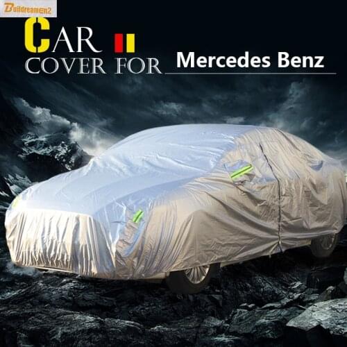 Buildreamen2 Car Cover Sun Shield Snow Rain Scratch Resistant Cover Waterproof For Mercedes Benz E260 E260L E270 E280 E290 E300