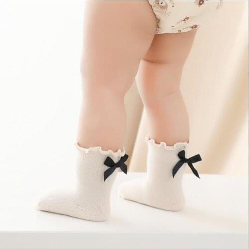 0-8Y Baby Socks Spring Autumn Cotton Solid Colorful Kids Socks Girls Cute Newborn Toddler Socks for Baby