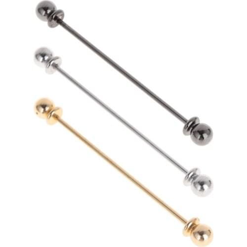 Men Shirt Pins Tie Clip Collar Clasp Luxury Business Wedding Brooch Bar Ornament