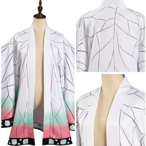 InStock) Demon Slayer Kimetsu no Yaiba Kochou Shinobu Cosplay Costume Coat Adult Outfit Kimono