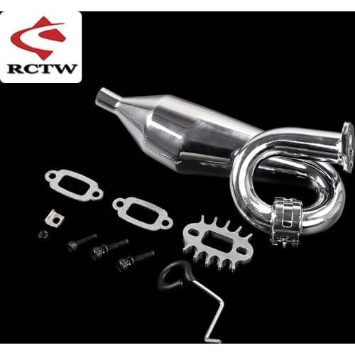Alloy Tune Pipe Tunepipe Exhaust Set for 1/5 Hpi Rofun Baha Km Rovan Baja 5t 5b 5sc Ss Truck Spare Toys Parts