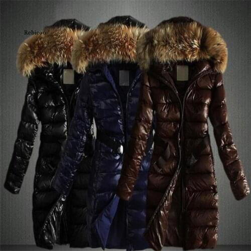 Fur Big Hair Collar Cotton Padded Jacket Coat Korean Fashion Cotton Jackets Coats Long Fashion Slim Coats