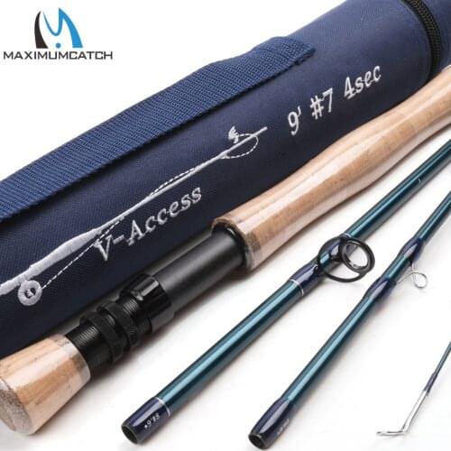 Maximumcatch V-access 3/4/5/6/7/8/9/10/12wt Fly Fishing Rod 8ft-10ft Carbon fiber Fast Action Fly Rod With Cordura Tube