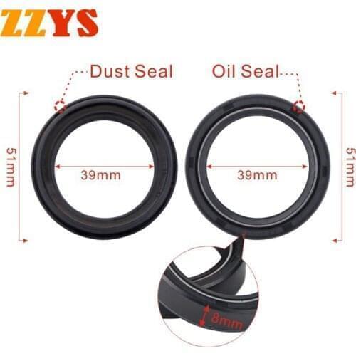 Motorcycle 39*51*8 Fork Damper Shock Oil Seal Dust Seal For Honda VT 600C VT600C Shadow 1993-2006 NV600 Steed NV400C Steed 39 51