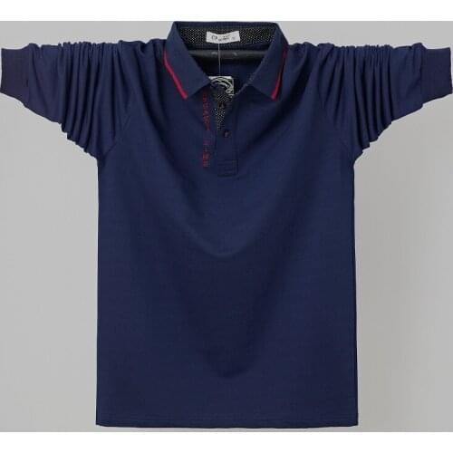 Plus Size 5XL 6XL Mens Polo Shirts with Long Sleeve 2021 New Spring and Autumn Men Casual Embroidery Designer Fashion Polos