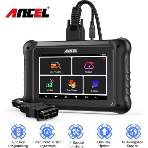 ANCEL DP500 OBD2 Car Key Programmer Immobilizer Cluster Calibration Adjust Key Remote Program 11 Reset OBD Auto Diagnostic Tool