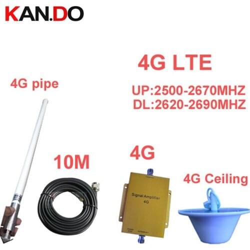 Band 7 4G booster LTE 4G repeater w/ 10M cable & antenna LTE booster FDD amplifier 4G phone booster 4G 2500-2570mhz 2620-2690mhz