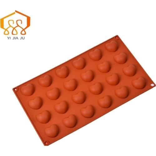 Silicone Chocolate Mold 24 Even Love Shape Valentines Day Cake Decorating Tools 3D Diy Tray Bakeware Baking Tools Wholesale