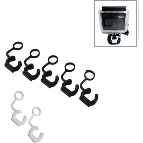 2Pcs/Set Silicone Rubber Lock Plug For GoPro Hero 9 8 7 6 5 4 Anti-Lost Buckle For DJI Osmo Action Yi 4K SJCAM Go Pro Accessorie