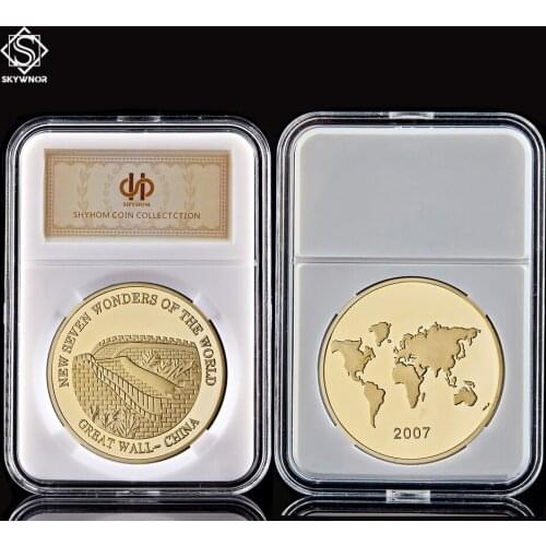 2007 China The Great Wall Mascot Token Gold Coin New Seven Wonders of The World Souvenir Gifts Coin