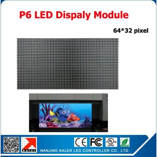 TEEHO P6 Indoor SMD RGB Full Color Led Display Module 1/16scan 384*192mm 64*32 pixel P6 LED Module