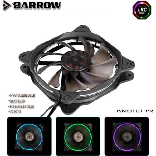 Barrow PC cooling fan Cold Exhaust Fan RGB aura PWM high pressure hydraulic bearing heatsink