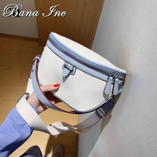 Casual High Quality PU Leather Waist Bags For Women 2020 Zipper Shoulder Messenger Bag Lady Chest Crossbody Women Handbags