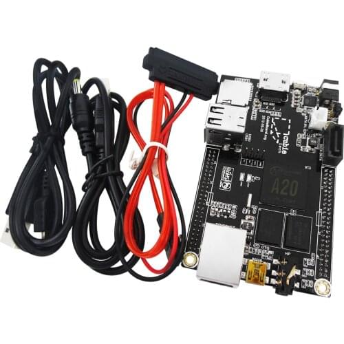 1 Set = 1pcs Raspberry Pi Mini PC Cubieboard 1GB ARM Development Board Cortex-A7 + SATA Cable+ 1pcs Power Supply Wire