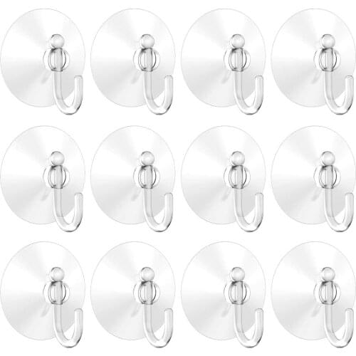 10PCS 35/40mm Glass Window Wall Strong Suction Cup Hooks Hanger Kitchen Bathroom door
