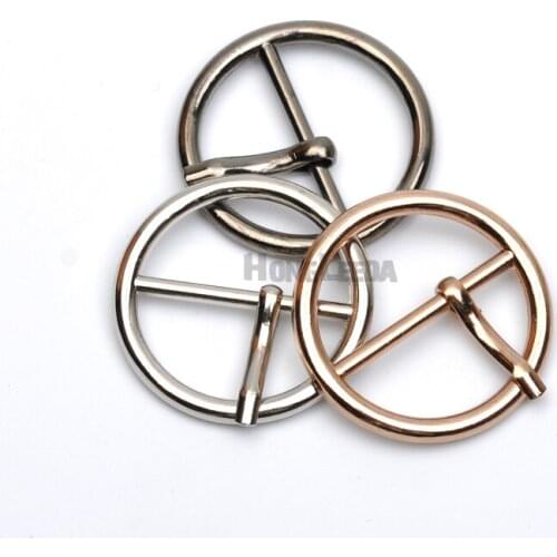 15pcs/lot 25mm 1inch metal alloy pin buckle big round belt bag buckles nickle,black,gold colors free shipping BK-085