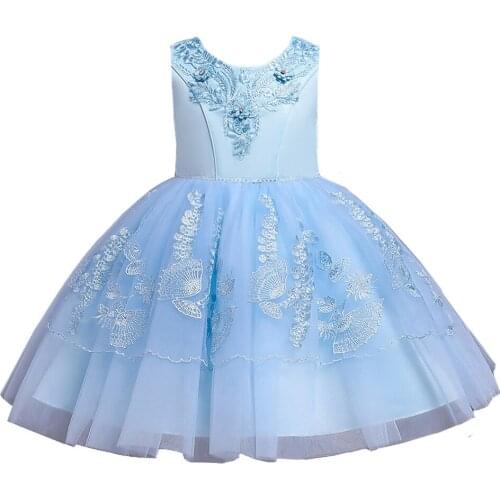 2021 Summer New Elegant Girl Dress Flower Girl Dress Children Princess Dresses Lace Tutu Skirt Easter Clothes 2 To 10 Years Old