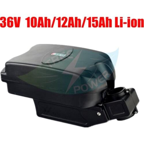 36V 10Ah 12Ah 15Ah little small frog under seat post e-bike ebike battery pack for 250w 350w 500w motor battery