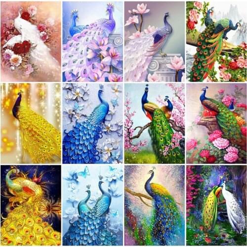 EverShine Diamond Painting Animal 5D DIY Diamond Embroidery Peacock Picture Of Rhinestones Beaded Rhinestones Art Home Decor