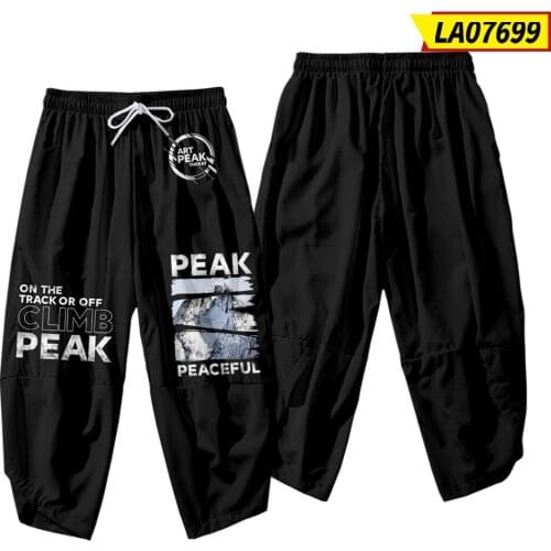 2021 Mens Black Print Harem Pants Fashion Jogger Sweatpants Man Loose Trousers Streetwear Casual Pants Oversized 6XL