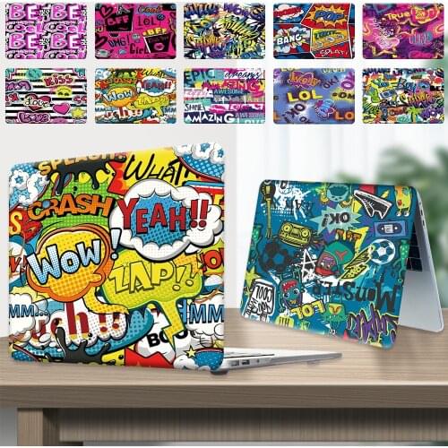 Laptop Case for Apple MacBook Air 13/11 Inch/MacBook Pro 13/16/15/Macbook 12 Fashion Graffiti Hard Shell Protective Cover