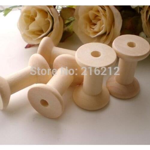 4.8*3.1 cm Zakka Wooden Bobine Classic style DIY Wooden Spool Archaize color