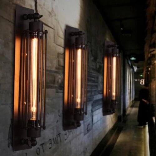 E27 Retro Interior Industrial Vintage Wall Lamp Iron Loft Lamps Bedroom Corridor Restaurant Pub Retro Wall Lamp Sconces Lighting