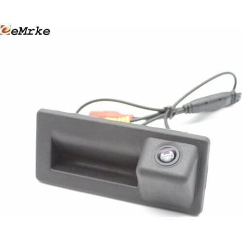 EEMRKE CCD Trunk Handle Camera HD Night Vision Car Rear Camera for Audi RS4/ RS4 Avant Quattro 2018 2019 2020