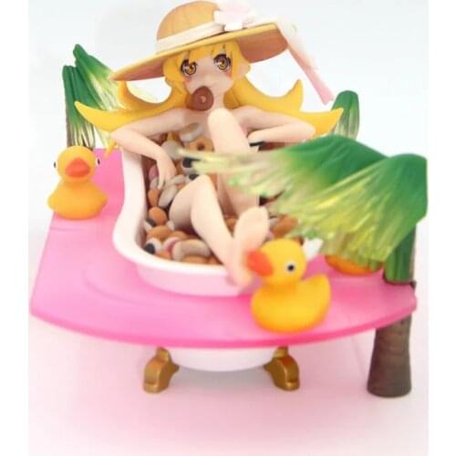 18cm Japanese Anime Monogatari Series Shinobu Oshino Donut Doughnut PVC Action Figure Toy Anime Collectible Model Doll Gift