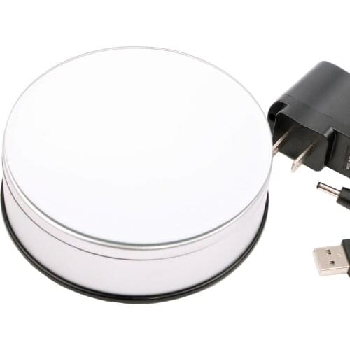 GemTrue Electronic Motorized Automatic Jewellery Accessory Rotary Display Table Turnable Jewlery Show Platform with USB Lead