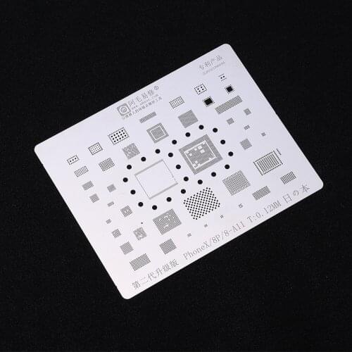 Japan Steel BGA Reballing Stencil Kit for iPhone 8 8P 7 7P 6S 6 6P Motherboard CPU IC Chip Ball Soldering Net