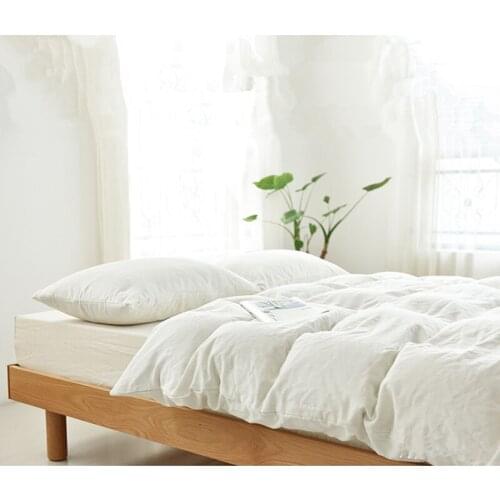 Japanese 100% Cotton Quilt Set Simple Double-layer Yarn Four Piece Set Comforter Duvet Sheet Set Pure Cotton Bedding Kit