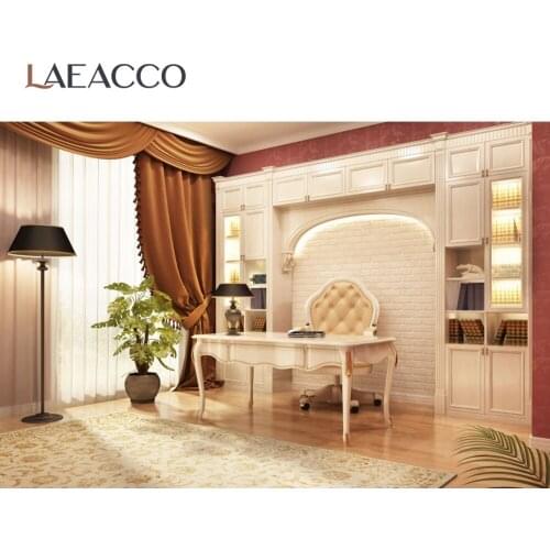 Laeacco Gray Brick Wall Gray Office Room 3D Pattern Interior Photographic Backdrop Photo Background Photocall Photo Studio
