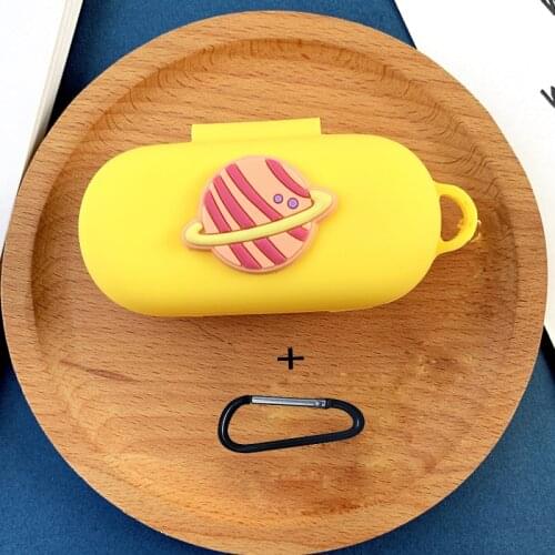 Cute Cartoon Silicone case for Samsung Galaxy Buds Plus / Galaxy Buds r175 / Buds + Case funny Planet Keychain Earphone Case