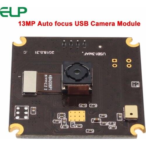 13MP Camera Module USB SONY IMX214 3840x2880 Autofocus USB Camera Module with 75 degree no distortion lens for industrial device