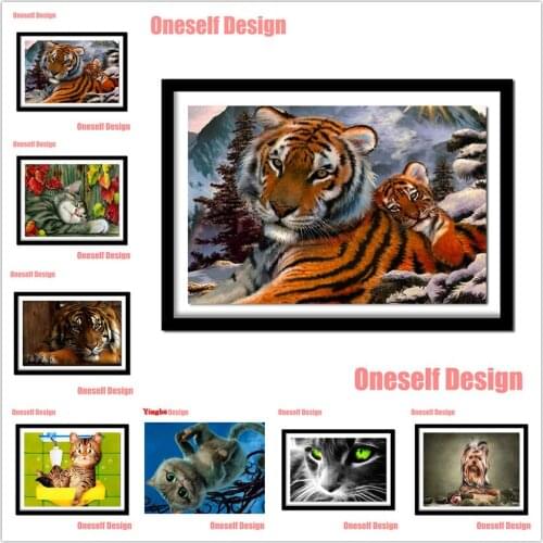 2020 new 5d diamond embroidery animals tiger 5d diamond mosaic sale tiger paintings from diamonds decoration home wall sticker