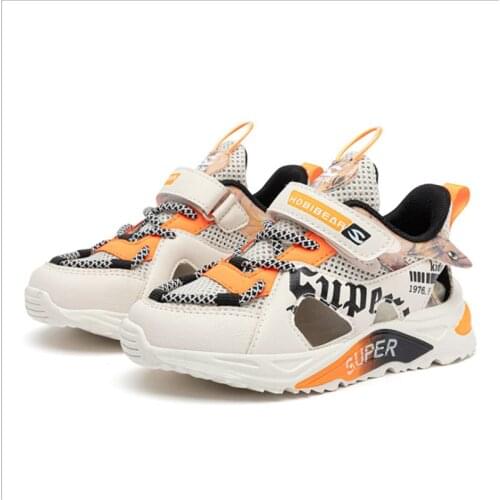 Spring/Summer 2021 New Children Shoes Boys Breathable Net Shoes Girls Fashionable Lightweight Soft Bottom Casual Shoes Temperam