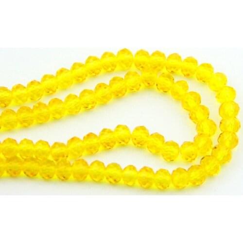 New Arrival AAA Quality 2*3-8*10mm Topaz Crystal Chandelier Parts Glass Rondelle Flat Ball Beads Home Decoration Free Shipping