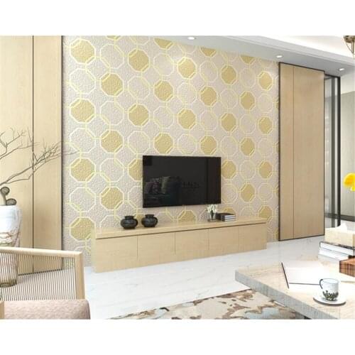 Beibehang papel de parede Simple TV background wall paper living room screen wall 3d non woven wallpaper and heavy flocking