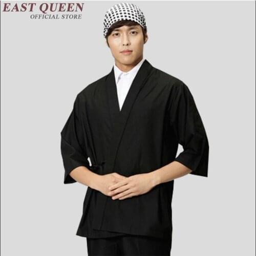 Food service men japanese chef jacket sushi chef uniform male japanese restaurant uniforms fashion sushi chef clothing AA1374