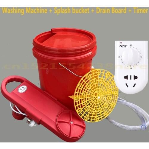 Creative Portable Washing Timing Machine Clothes Washer Hangable with Prevent Splashing 20L Bucket Fast Wash with 1m Drain 150W