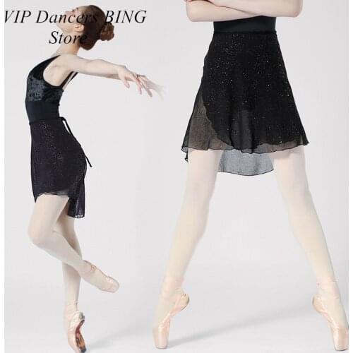 Sheer Ballet Skirt Adult Fairy Ballerina Outfit Stage Costume Classical Dance Costume Lyrical Dancewear Chiffon Skirt JL2944